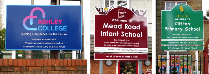 post mounted school signage